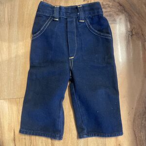Vintage 80s Jet Set Baby Jeans Size 6 Months Contrast Stitch